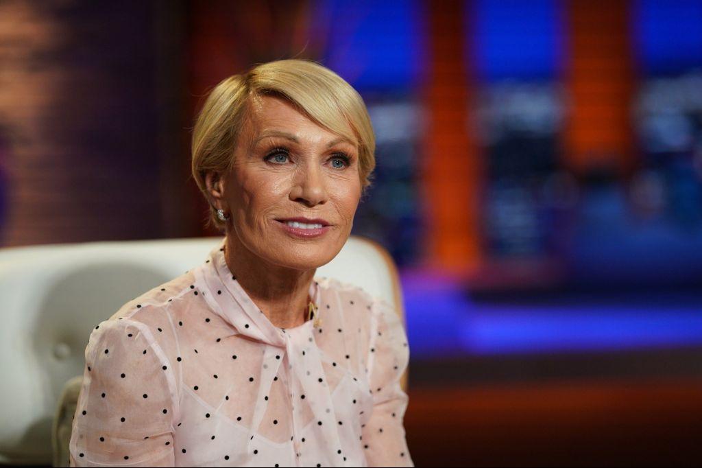 Barbara Corcoran listening to an investment pitch at Shark Tank. 