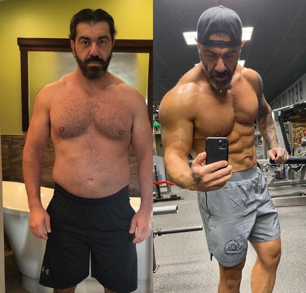 Bedros Keuilian's body transformation in his fitness journey